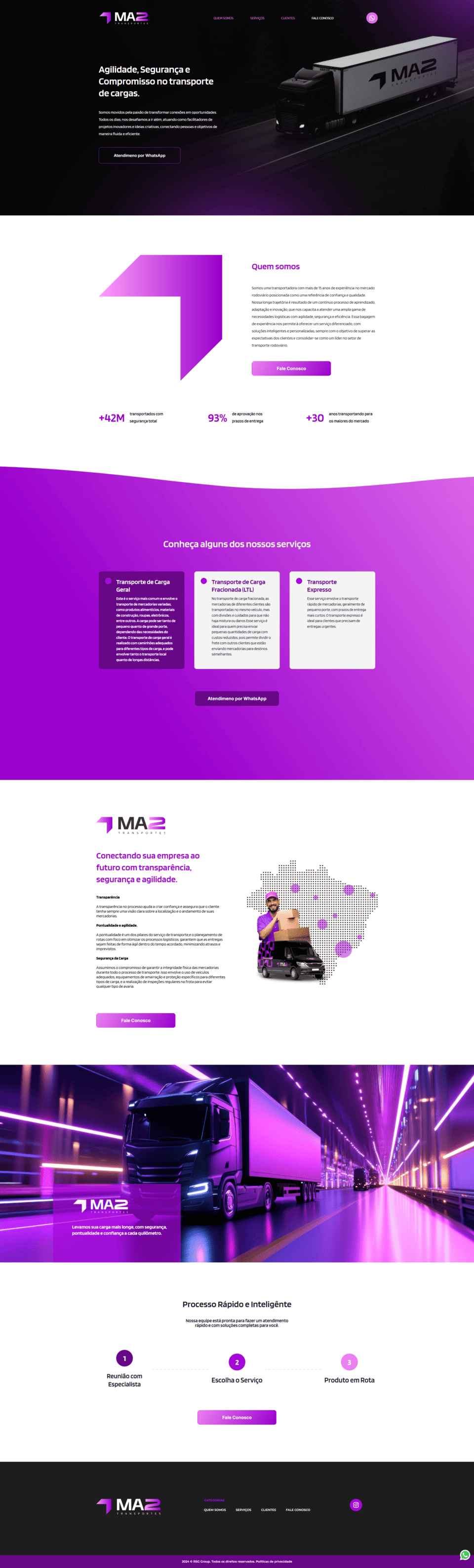 Website MA2 Transportes