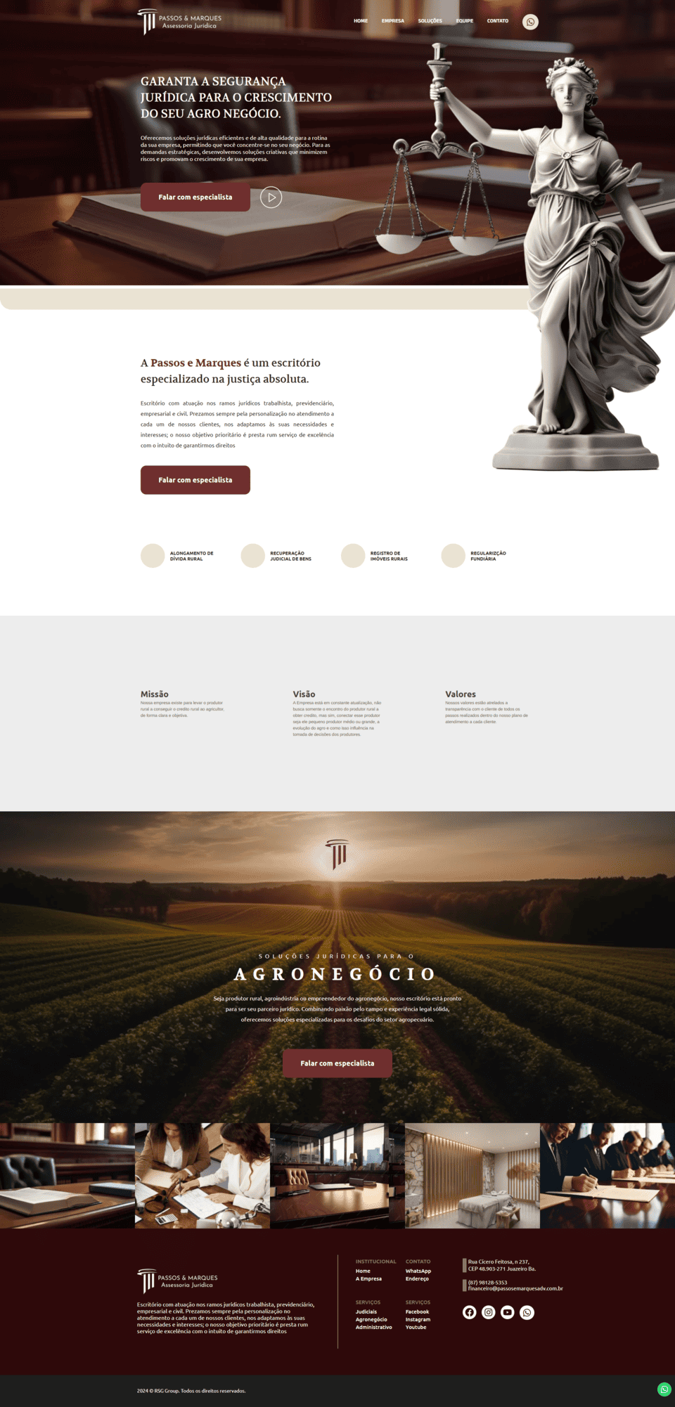 Website Passos e Marques